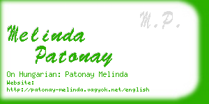 melinda patonay business card